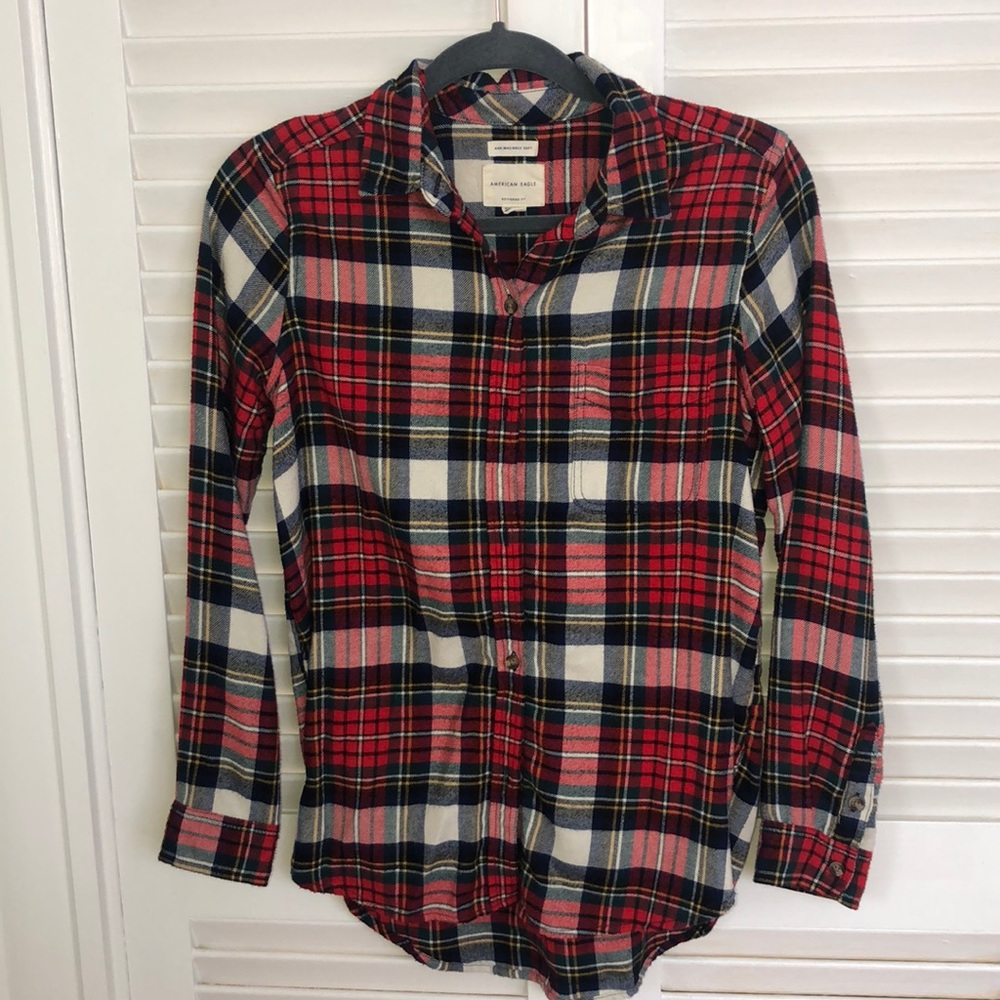 AE plaid button up